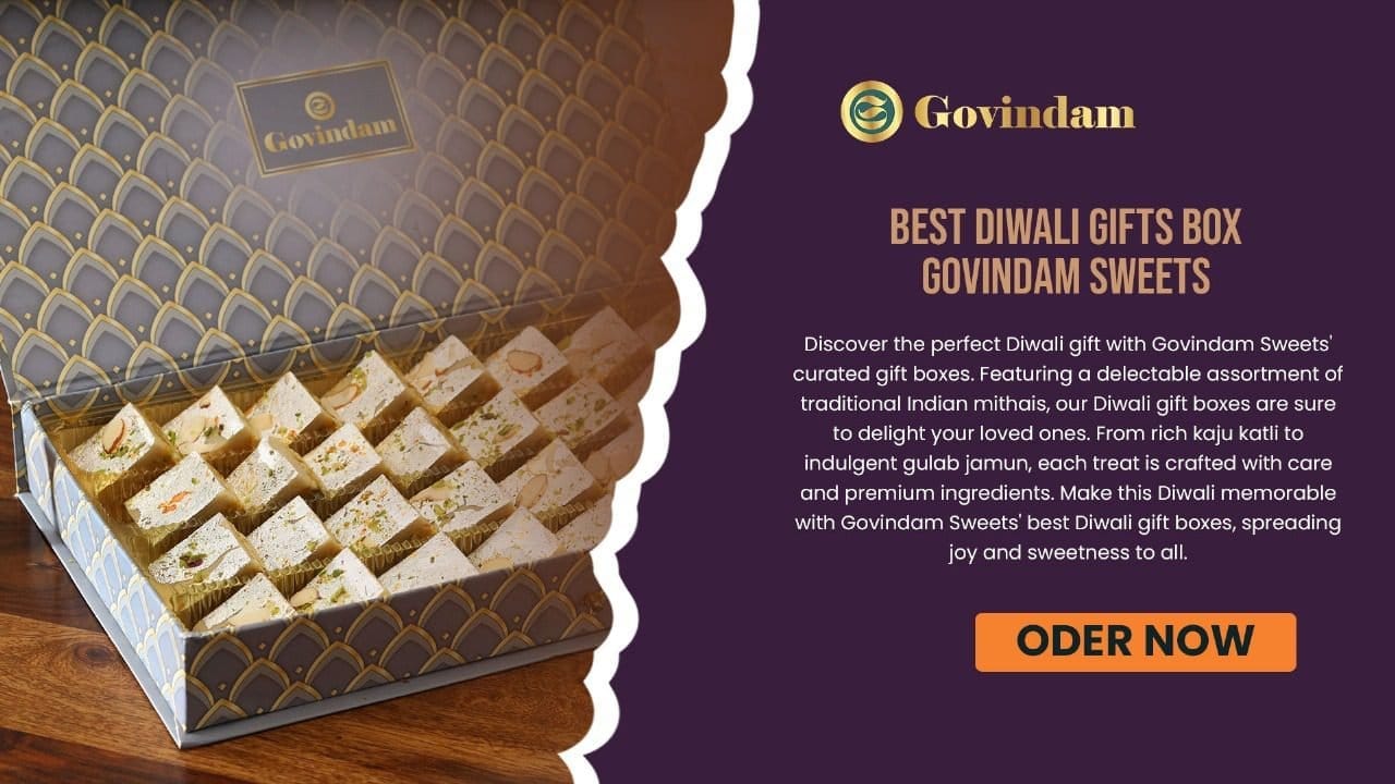 Diwali gift box authentic Rajasthani sweets premium dry fruits Govindam