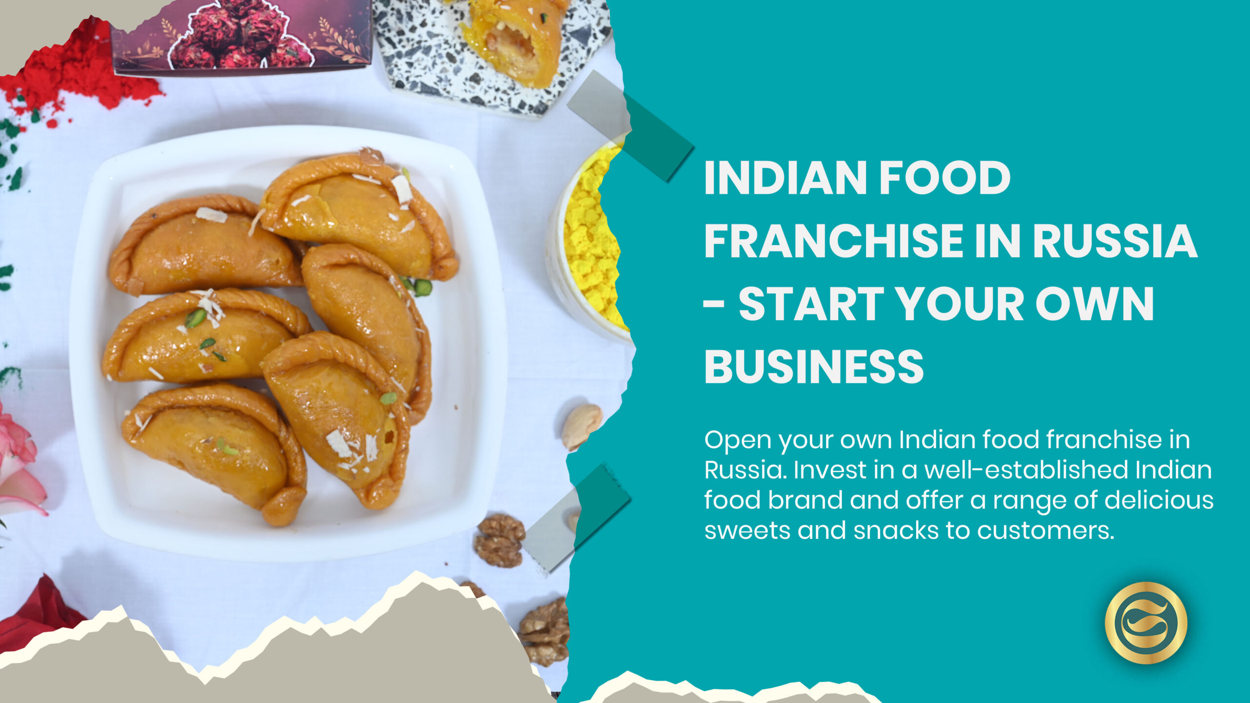 Successful Indian food franchise in Russia featuring authentic Govindam cuisine with tandoor oven and colorful curry dishes served to Russian customers in Moscow restaurant