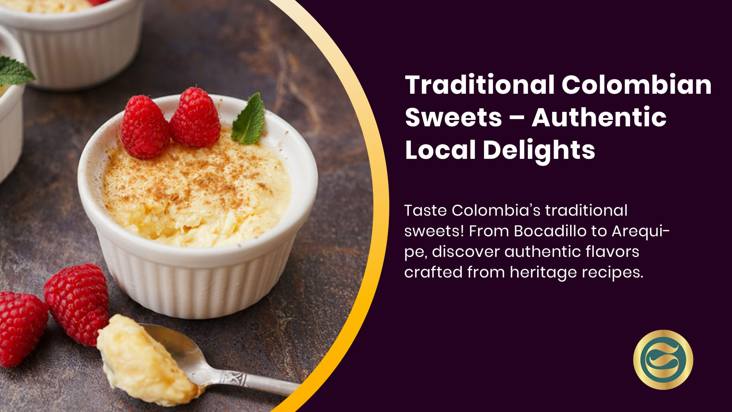 Assortment of traditional Colombian sweets featuring arequipe, bocadillo, cocadas, and obleas on decorative plate