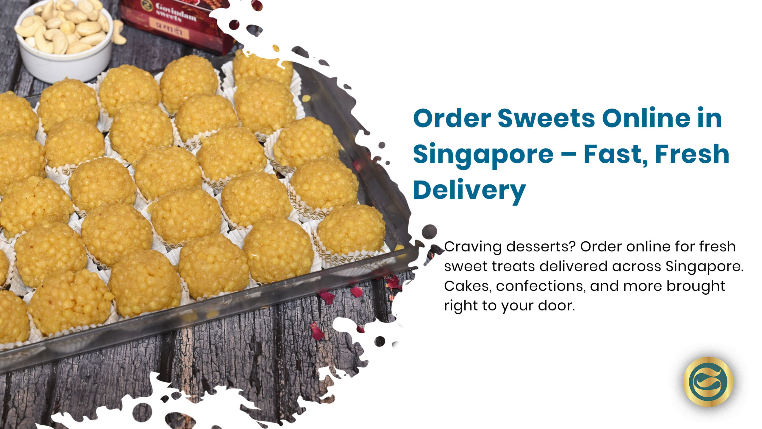 Assortment of traditional and modern desserts from Singapore's top online delivery services featuring local kuehs and international pastries