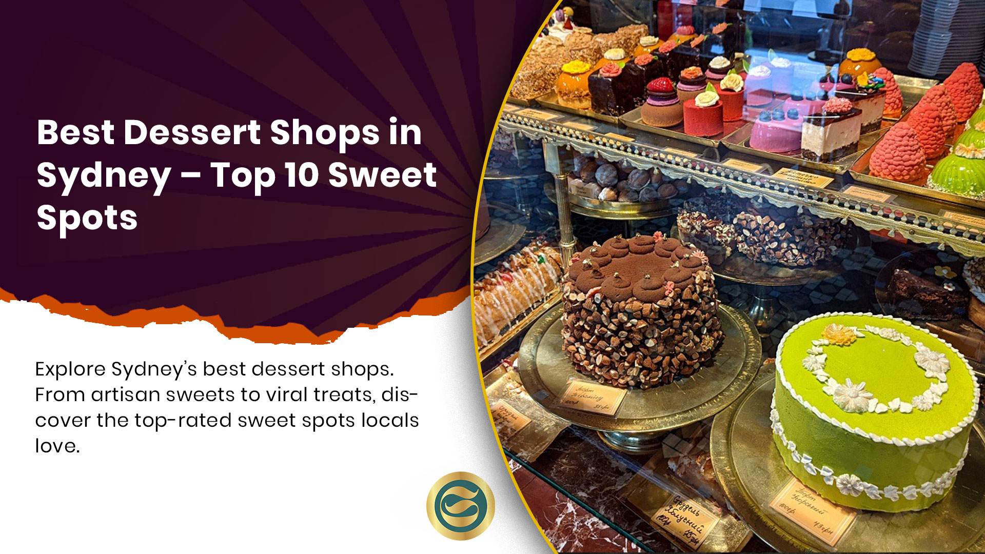 best dessert shops Sydney, gourmet desserts, artistic sweets, Sydney food scene, top pastry chefs, luxury dessert