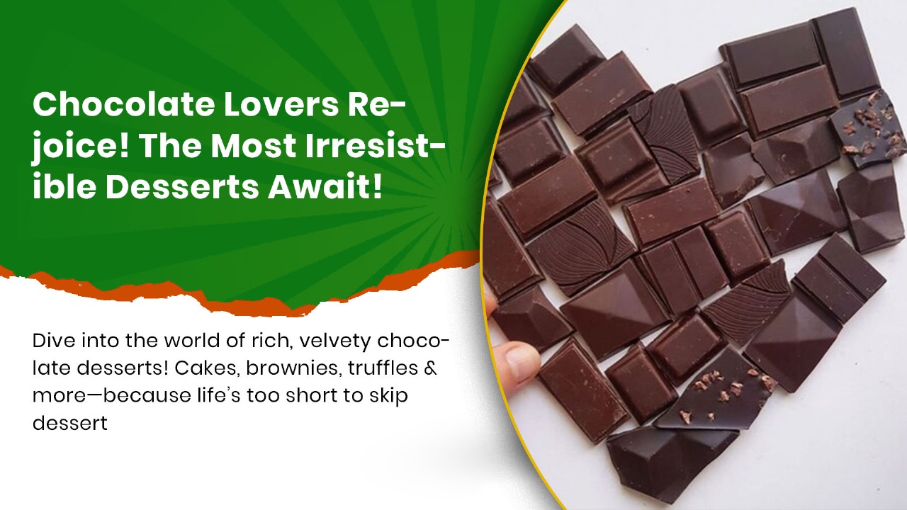 Chocolate Desserts Govindam featuring chocolate burfi, truffles and innovative fusion treats made with premium ingredients