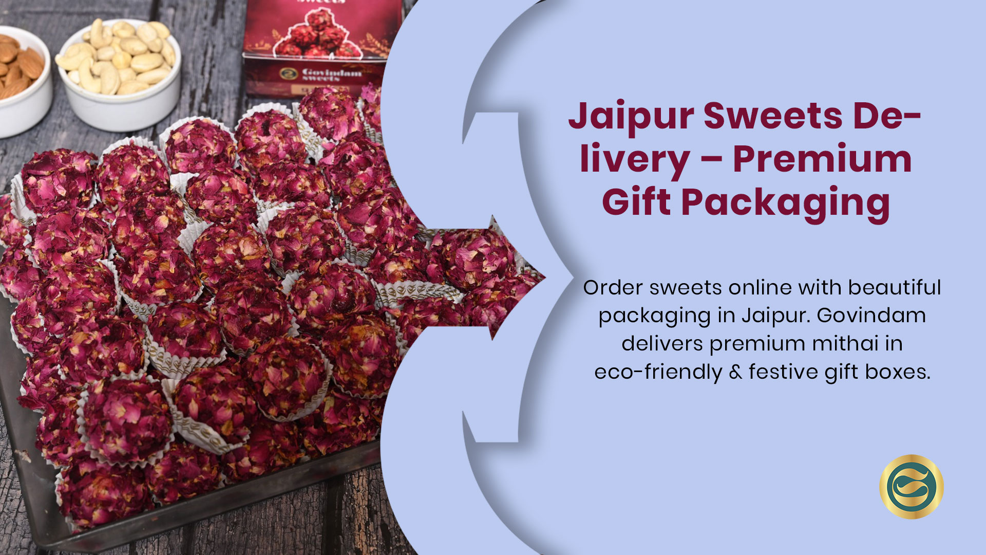 Jaipur mithai delivery designer packaging premium sweet gift box.