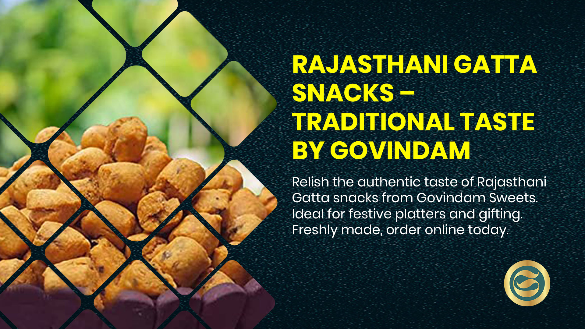 Besan Gatta from Govindam Sweets Jaipur - a traditional handcrafted Rajasthani savory made with gram flour