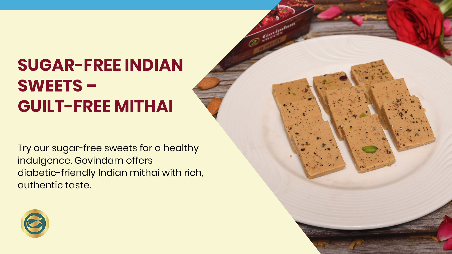 Assorted sugar-free Indian sweets and mithai for health-conscious and diabetic individuals
