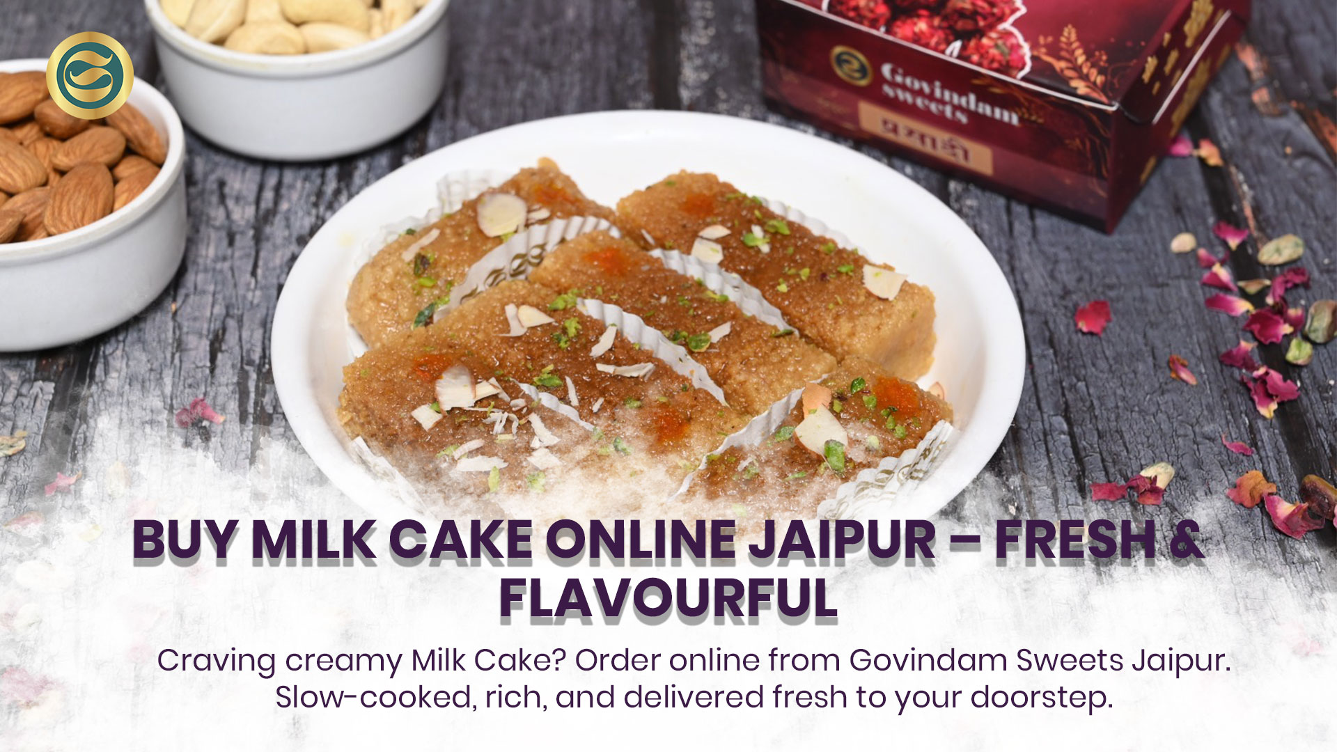 Milk Cake online Jaipur traditional creamy sweet with caramelized top.