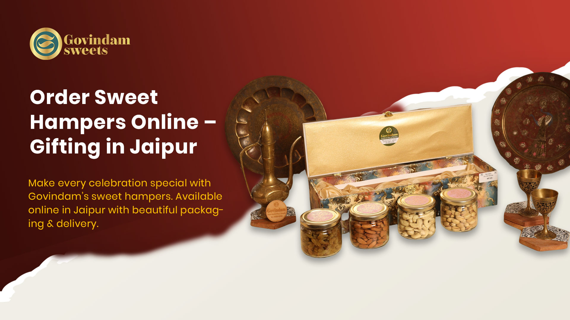 Sweet Hampers Jaipur premium confectionery gift basket with traditional mithai