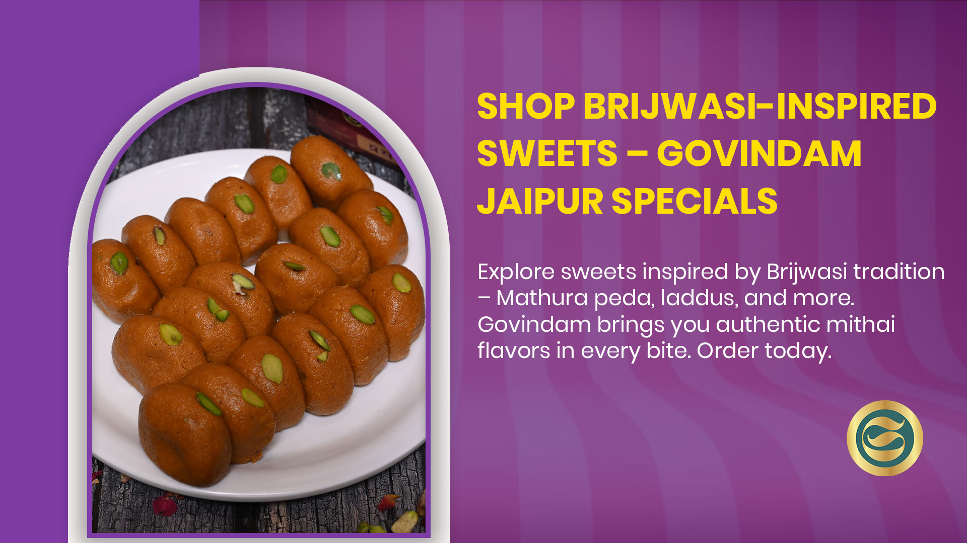 Govindam's Brijwasi Sweets - an assortment of authentic Mathura delicacies, handcrafted with pure ingredients
