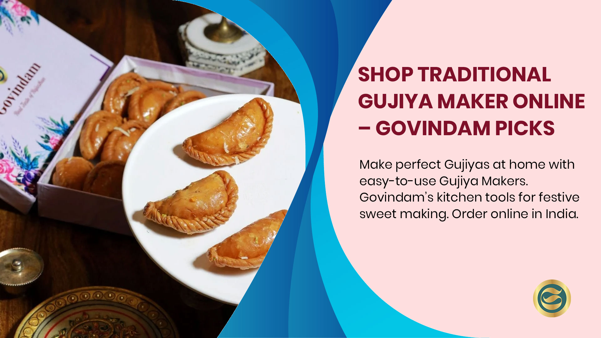 Traditional metal gujiya maker tool for making Rajasthani Gujiya sweet