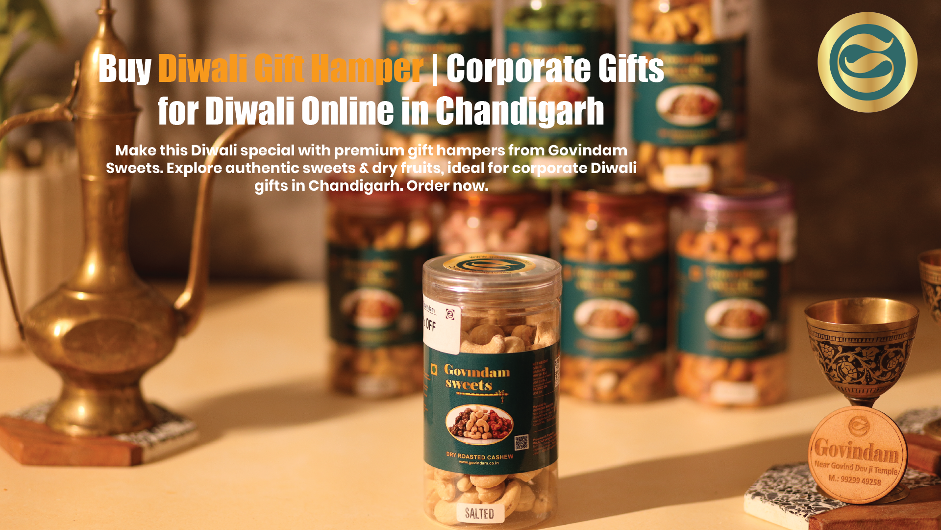 Premium Diwali gift hampers Chandigarh authentic sweets dry fruits corporate gifts