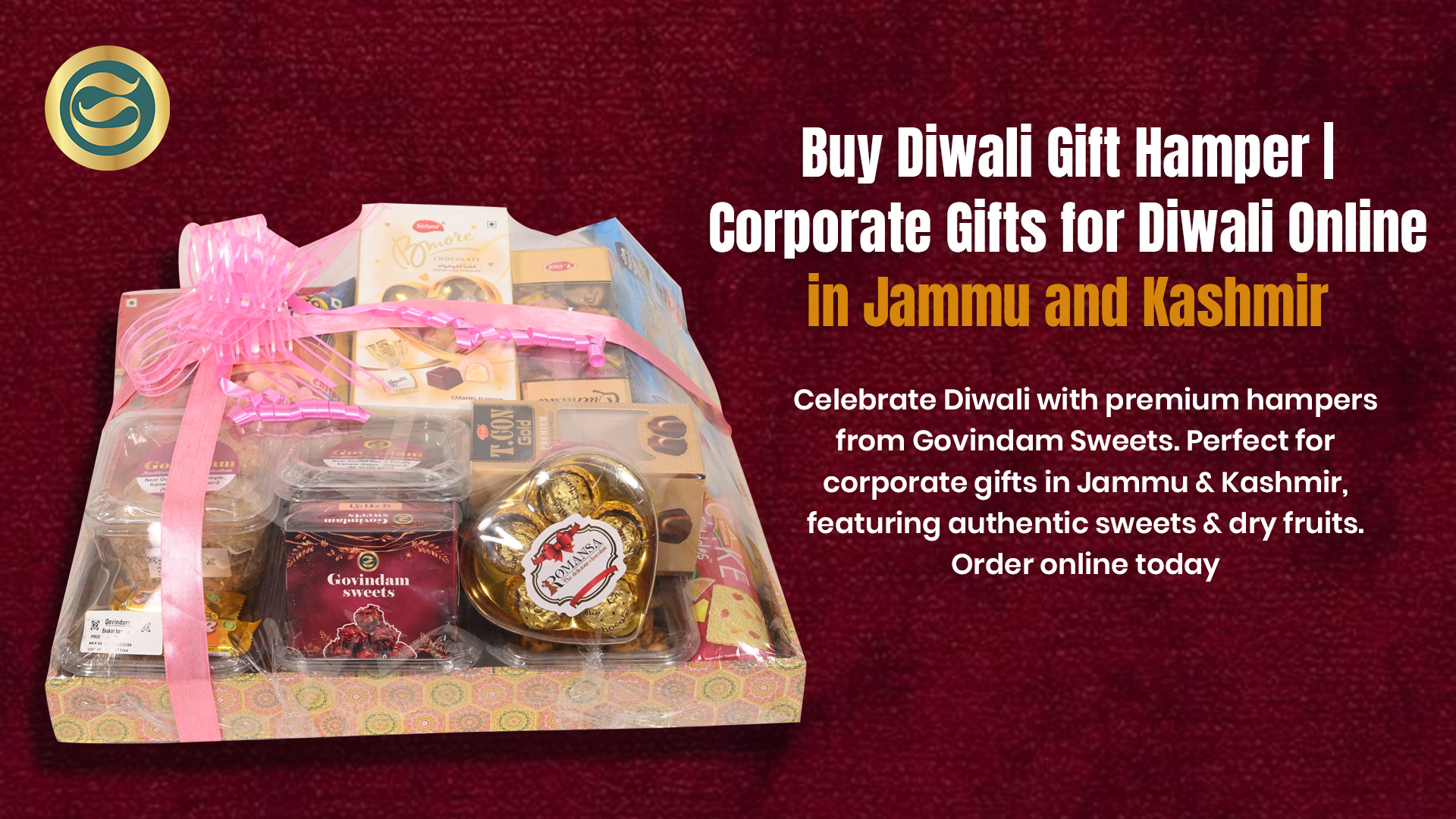 Premium Diwali gift hampers Jammu Kashmir authentic sweets dry fruits corporate gifts