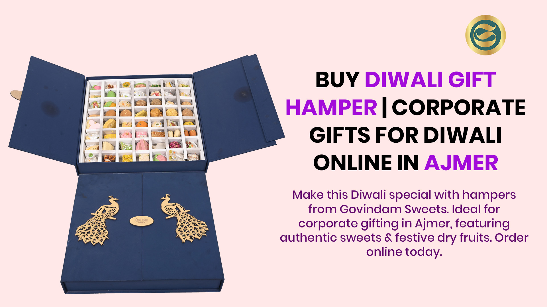 Premium Diwali gift hamper Ajmer authentic Rajasthani sweets dry fruits corporate gifts