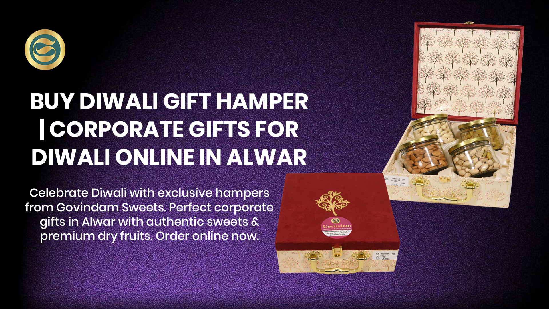 Premium Diwali gift hamper Alwar authentic Rajasthani sweets dry fruits corporate gifts