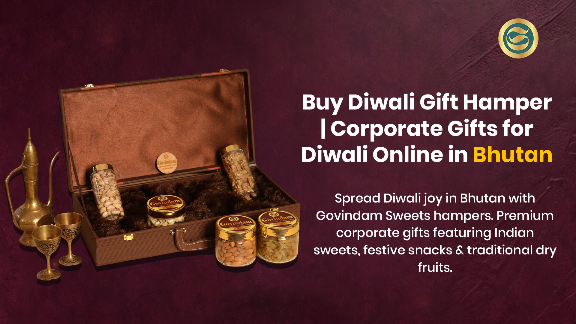 Premium Diwali gift hamper Bhutan authentic Indian sweets dry fruits corporate gifts