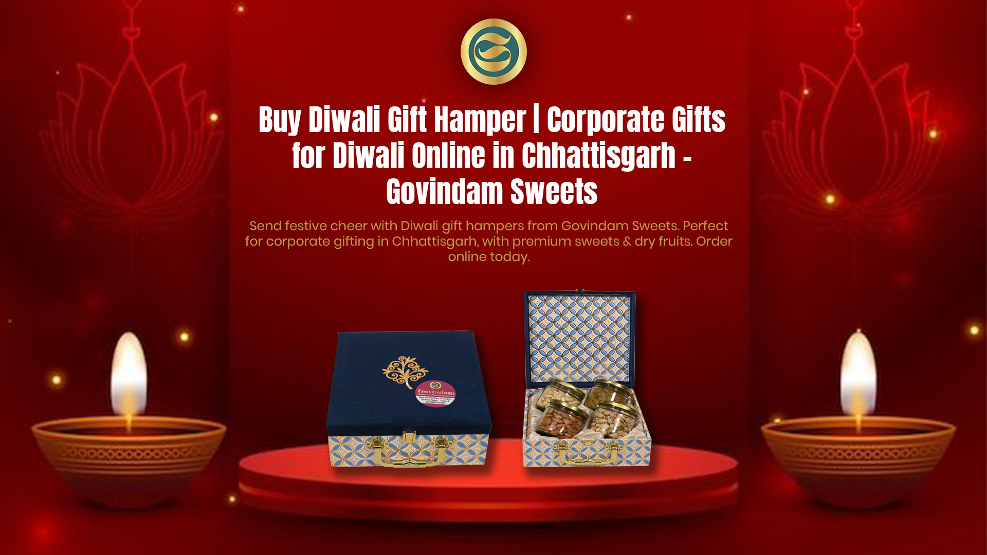 Premium Diwali gift hampers Chhattisgarh authentic sweets dry fruits corporate gifts