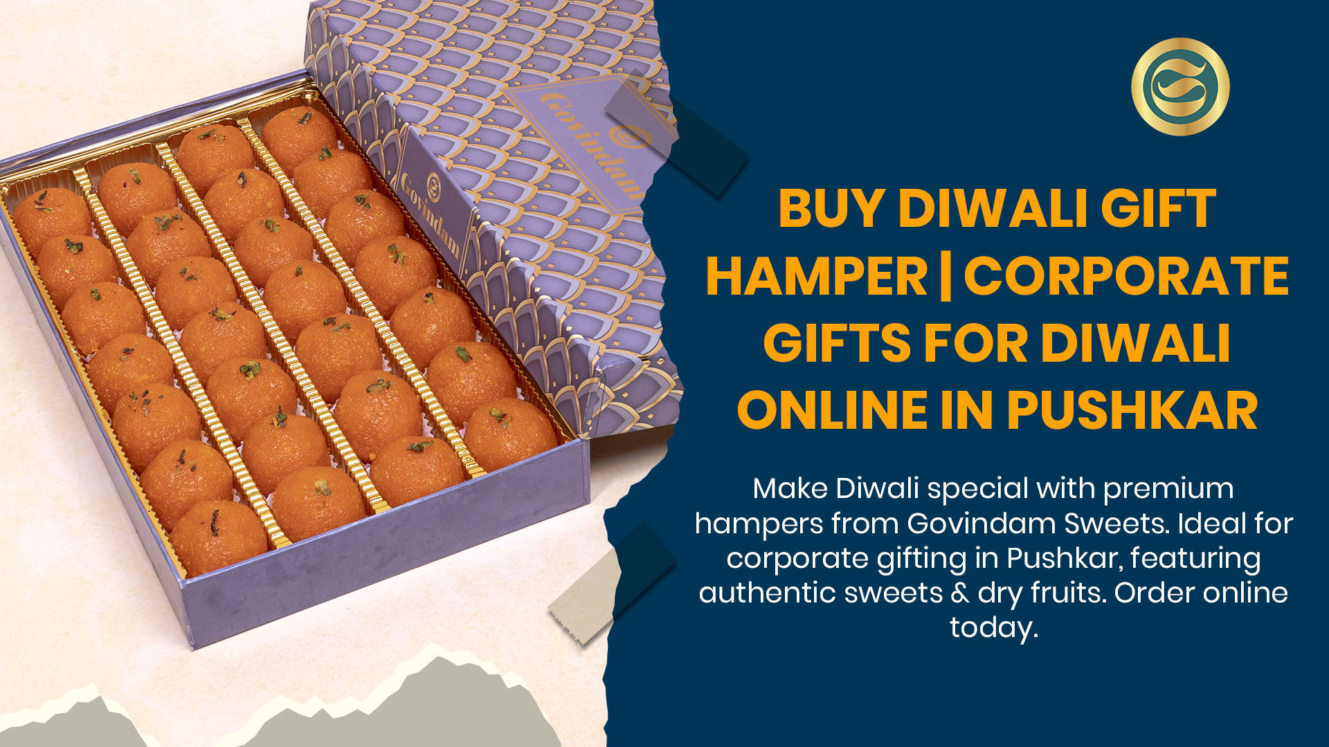 Premium Diwali gift hamper Pushkar authentic Rajasthani sweets dry fruits corporate gifts