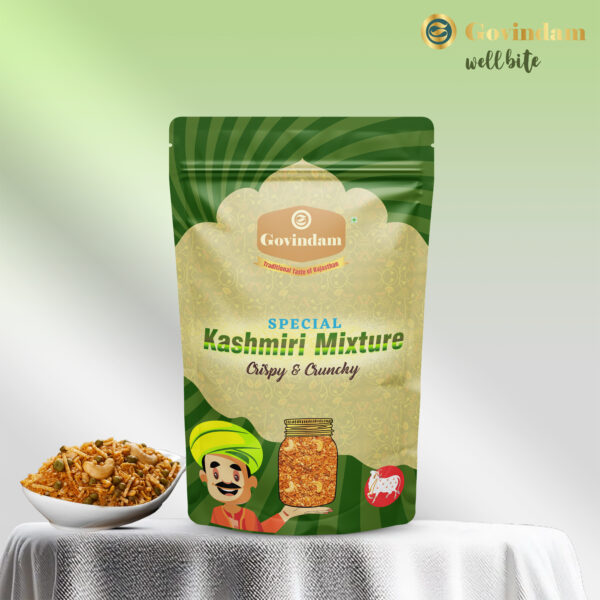 Kashmiri Mixture featuring premium cashews almonds raisins walnuts mixed - authentic luxury bulk dry fruit namkeen