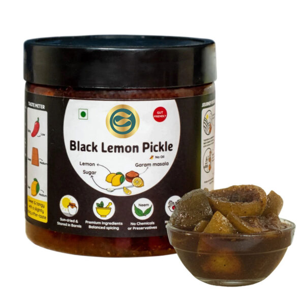 Black Lemon Pickle B2B wholesale manufacturer Govindam Sweets showing factory direct bulk packaging profitable margins