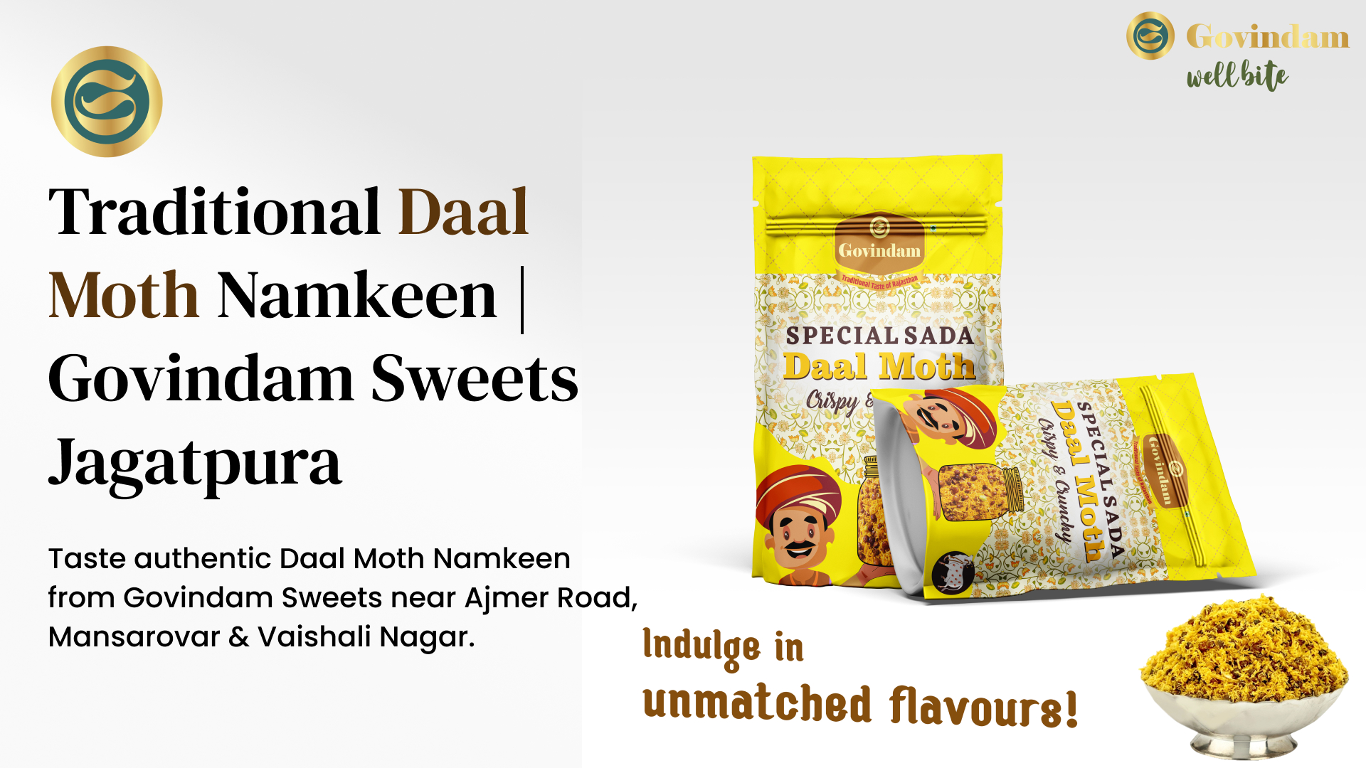 Daal Moth Namkeen traditional authentic spicy Jagatpura Jaipur Govindam